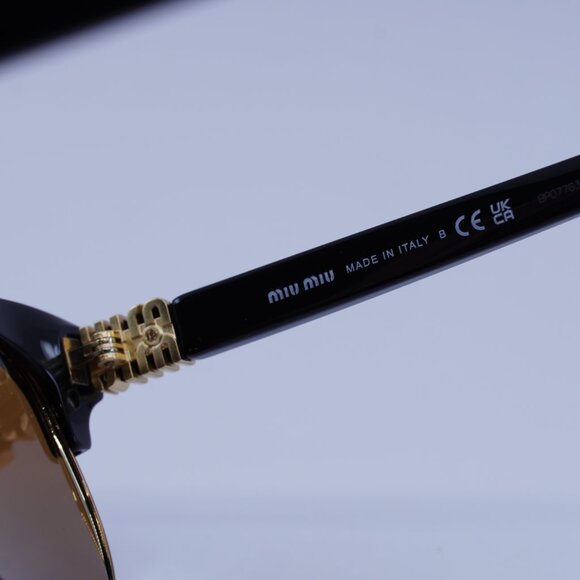 Miu Miu MU09ZS 1AB2Z1 Sunglasses Black Aviator Frame main image 11